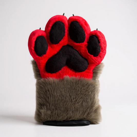 Dark Grey and Fire Engine Paws with claws