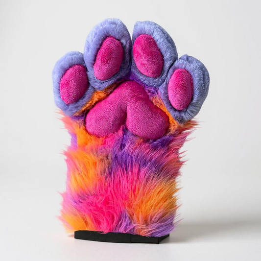 Vibrant Orange, Pink and Purple Paw & Tail Set