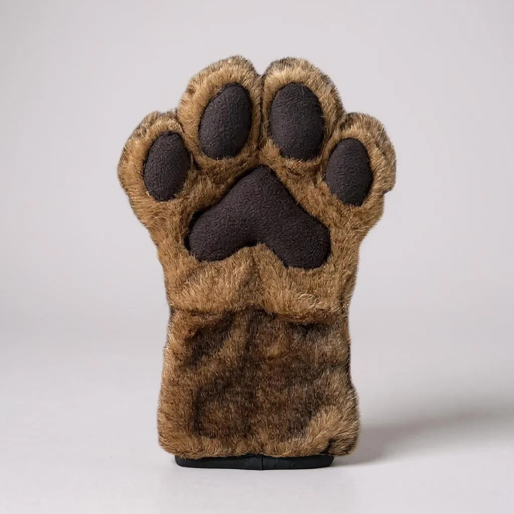 Black and Brown Faux Fur Fursona Paw & Tail Set