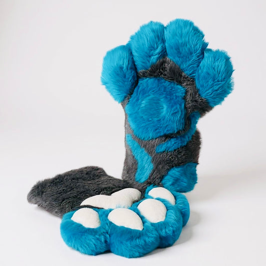 Blue Raspberry and Grey Paws